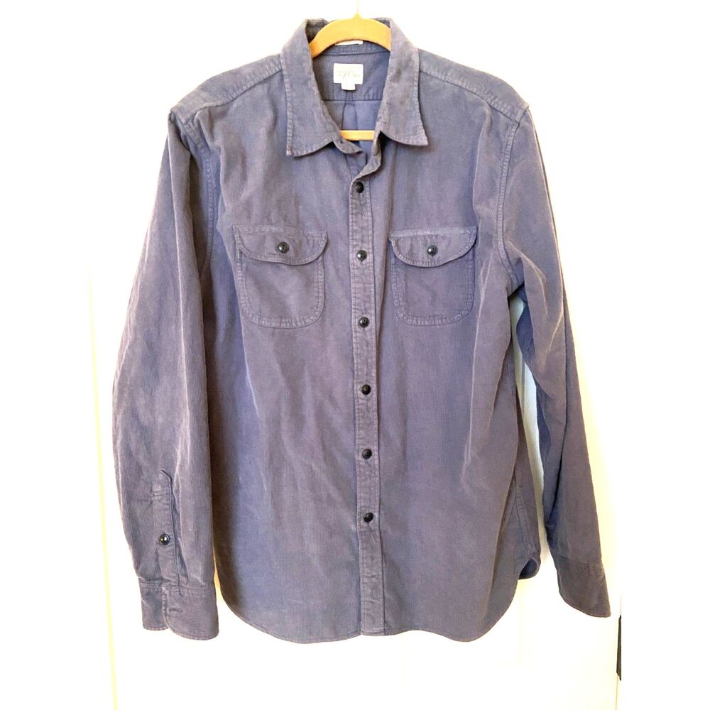 J Crew Reimagined Classic Corduroy Button Down Men's Shirt Size L